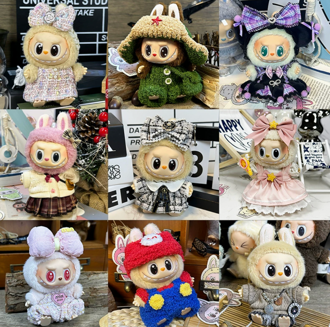 Labubu Designer Outfit Set | Premium Doll Clothes Collection (Luxury / Street / Cute Styles)